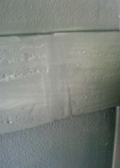 painted sanded spackling