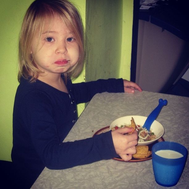 little girl eating instagram