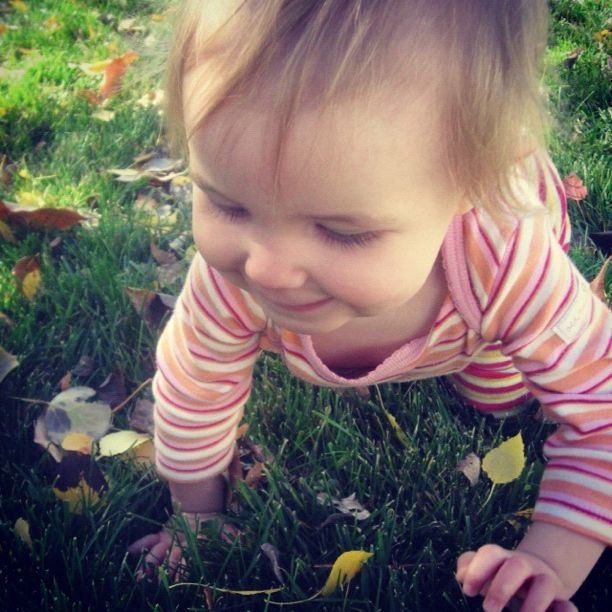 baby girl crawling smiling instagram