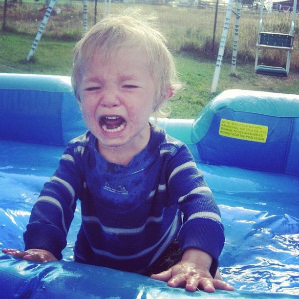 little boy crying in pool instagram