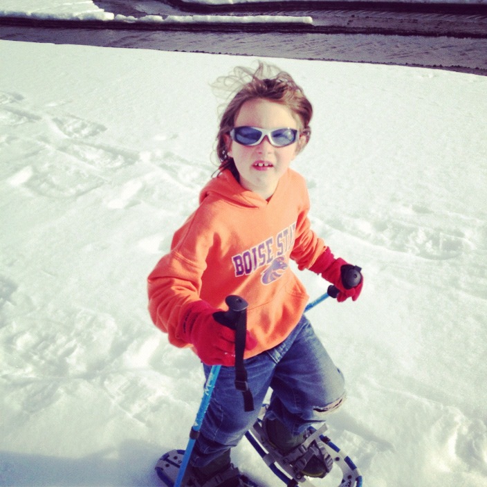 little boy snowshoeing instagram