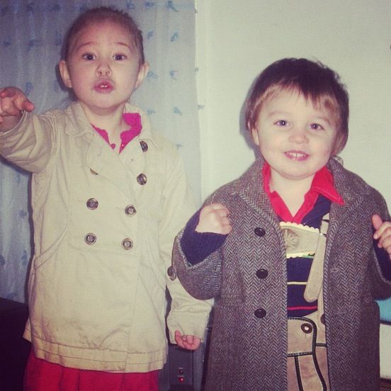 little boy and girl siblings lederhosen instagram