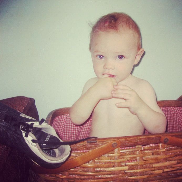 baby boy in basket instagram