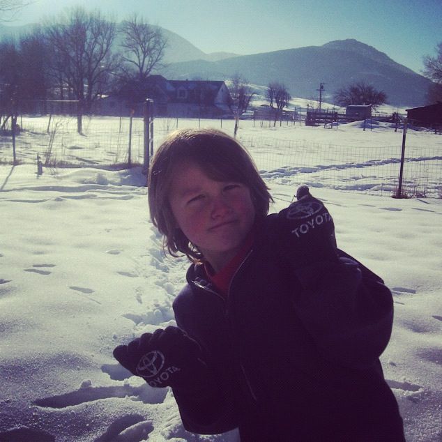 little boy snow instagram